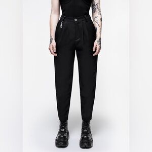 NWT Disturbia Womens High Waist Pleated Tapered Trouser Sz 6 Goth Dark Romance